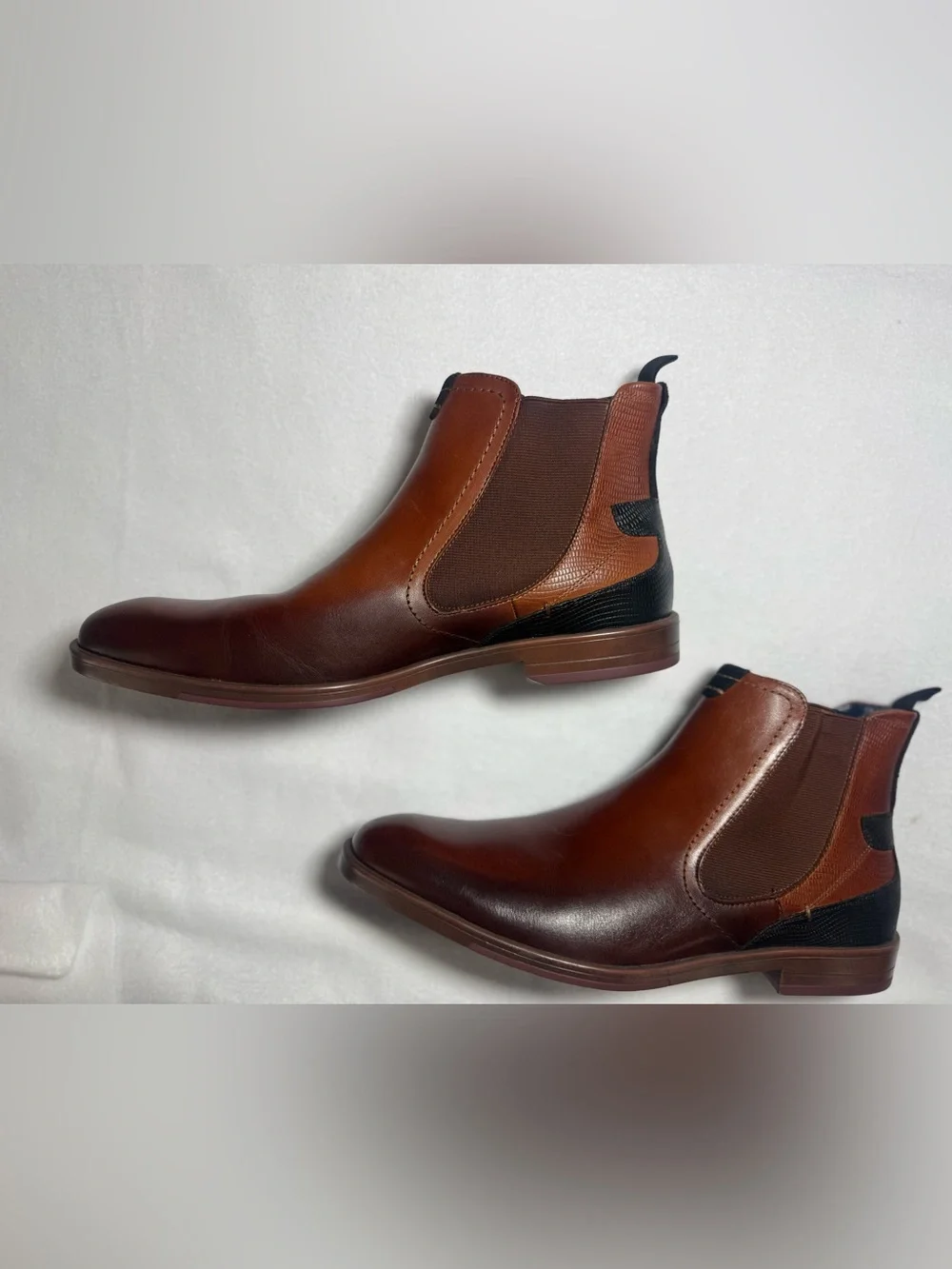 Stacy Adams Men’s Brown Leather Chelsea Ankle Boots